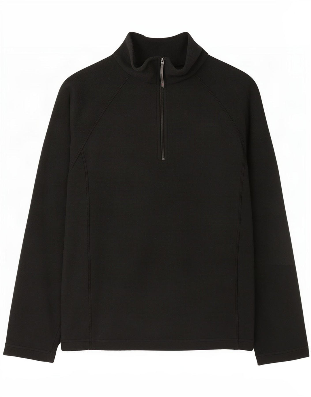 Suéter de lã feminino Berghaus com zíper e gola UK 14 grande poliéster preto