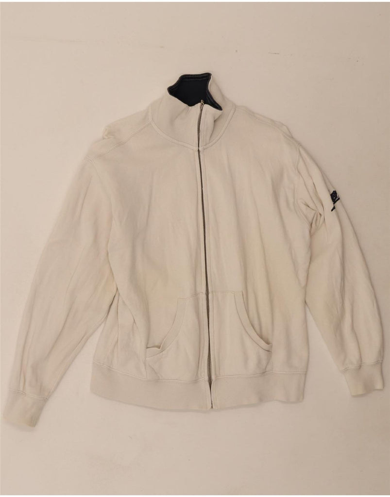 ASICS Womens Tracksuit Top Jacket UK 16 Large Off White Vintage Asics and Second-Hand Asics from Messina Hembry 
