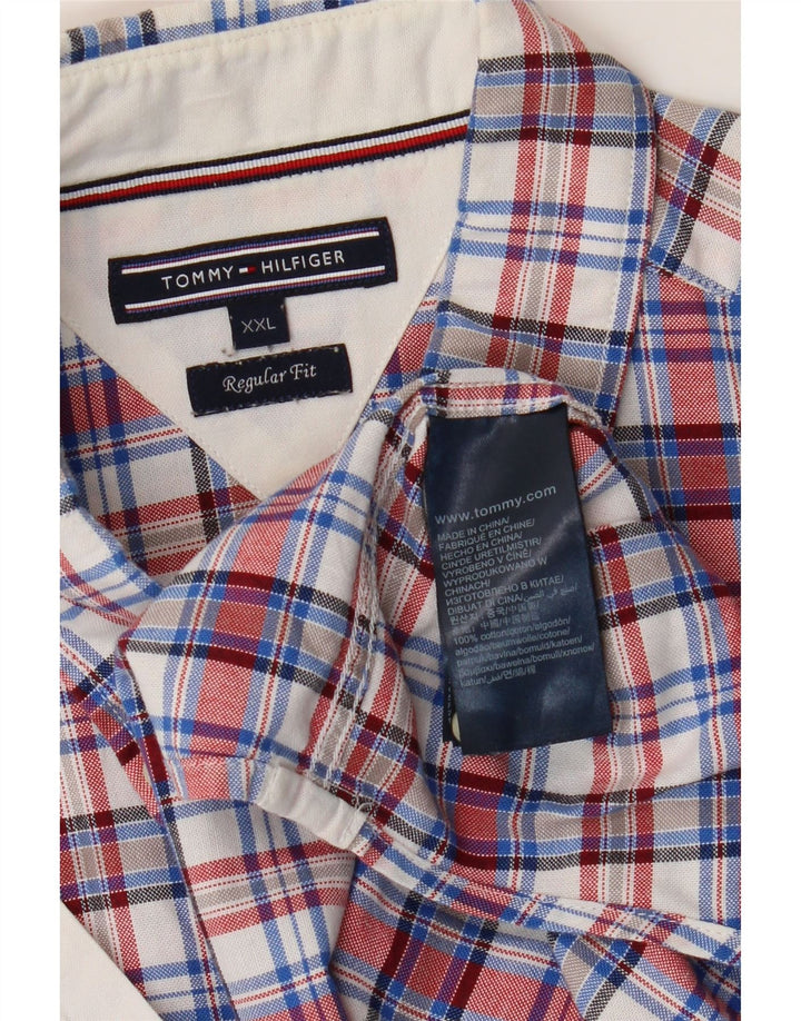 Camisa masculina Tommy Hilfiger Regular Fit 2XL algodão xadrez multicolorido