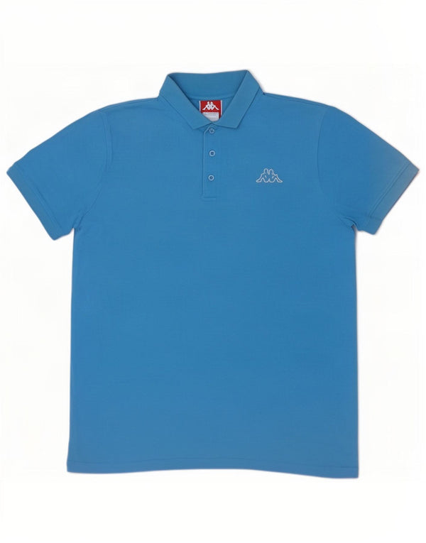 Camisa polo masculina Kappa grande algodão azul