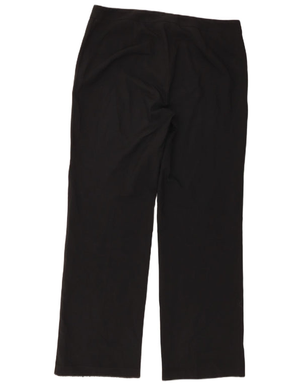 Calça feminina reta casual Marks & Spencer Reino Unido 14 grande W34 L31 preta