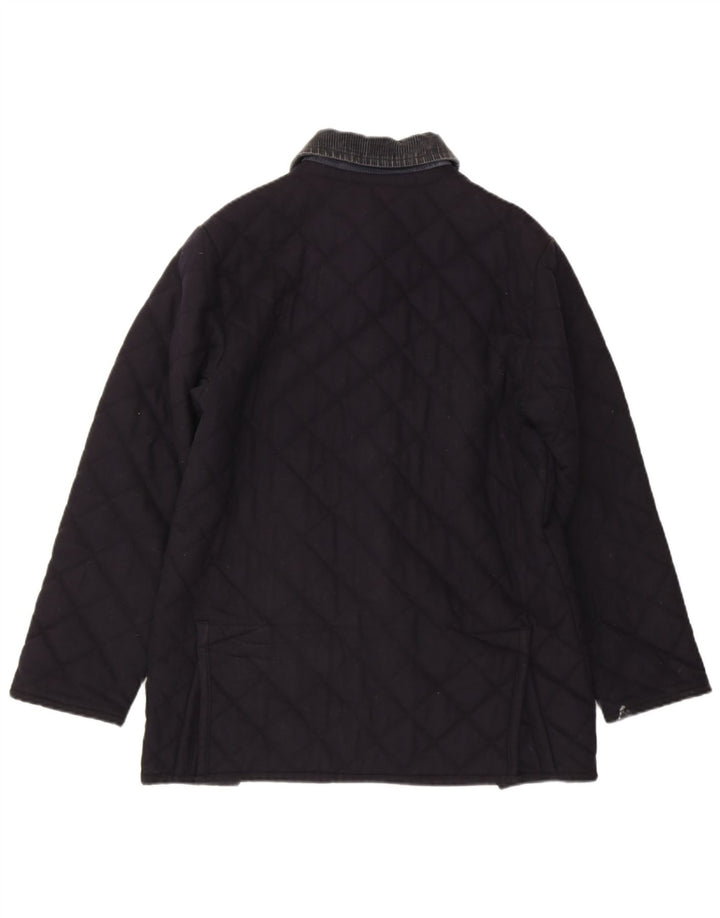 Jaqueta acolchoada masculina ETRO UK 38 algodão azul marinho médio
