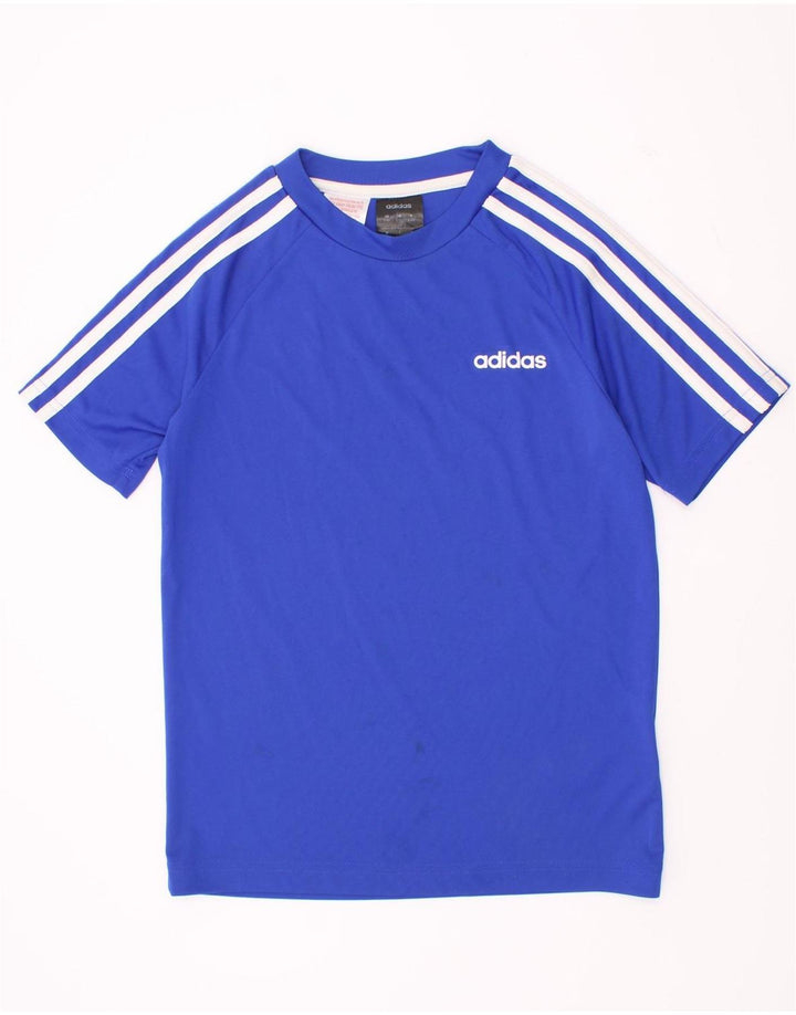 Camiseta Adidas Boys Climalite Top 9-10 Anos Azul Poliéster