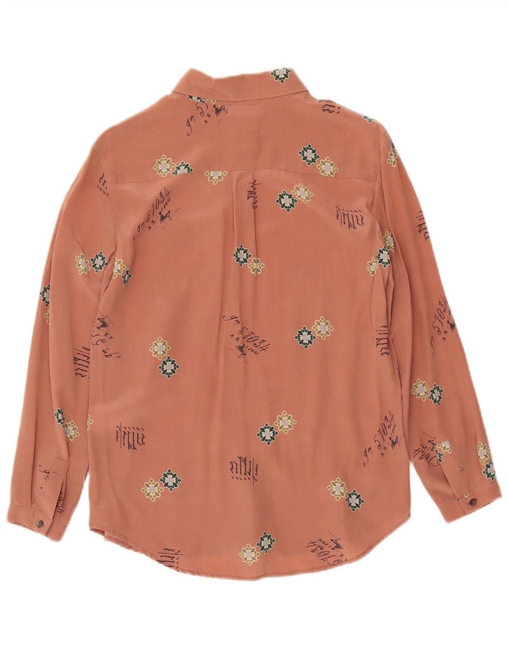 Blusa feminina com estampa abstrata Attic And Barn EU 40 seda rosa média