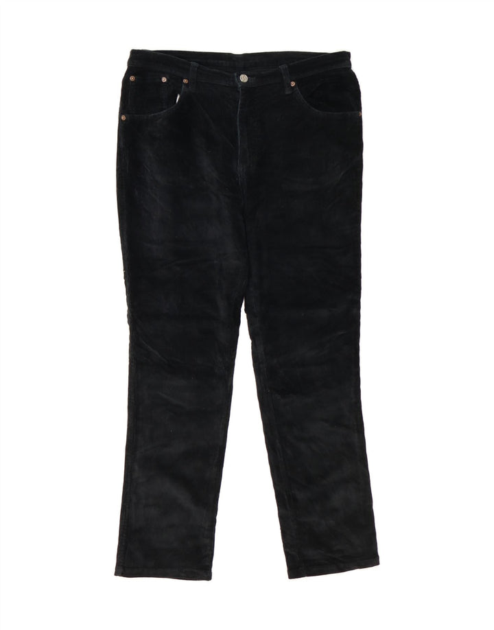 RIFLE Mens Straight Corduroy Trousers W33 L30 Black Cotton Vintage Rifle and Second-Hand Rifle from Messina Hembry 