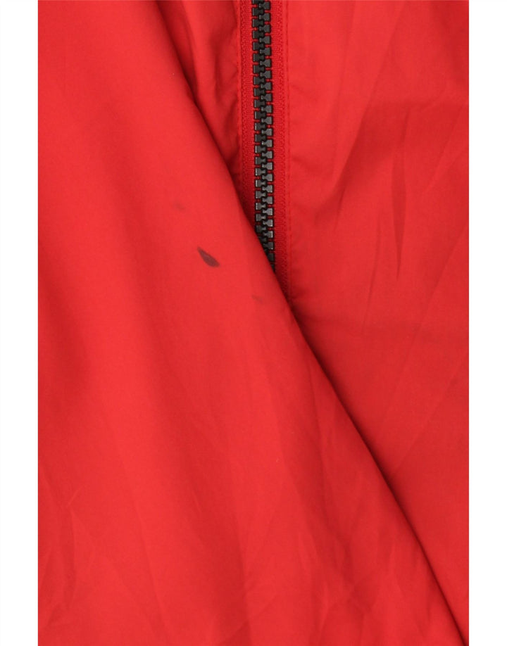 Adidas Mens Clima Proof Rain Jacket UK 42 XL Vermelho Colourblock Poliéster