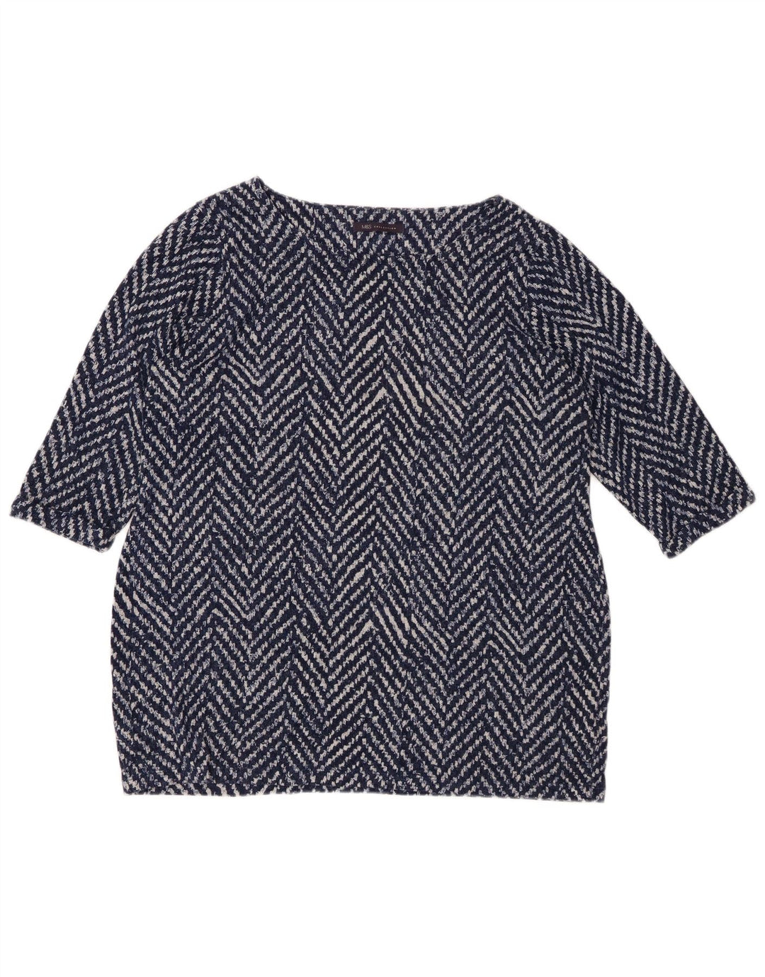 Suéter feminino MARKS & SPENCER com gola canoa Reino Unido 18 XL azul marinho