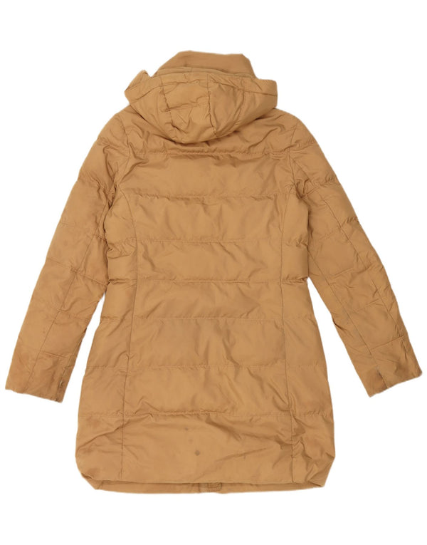 Casaco acolchoado com capuz feminino Tommy Hilfiger Reino Unido 10 pequeno poliéster marrom