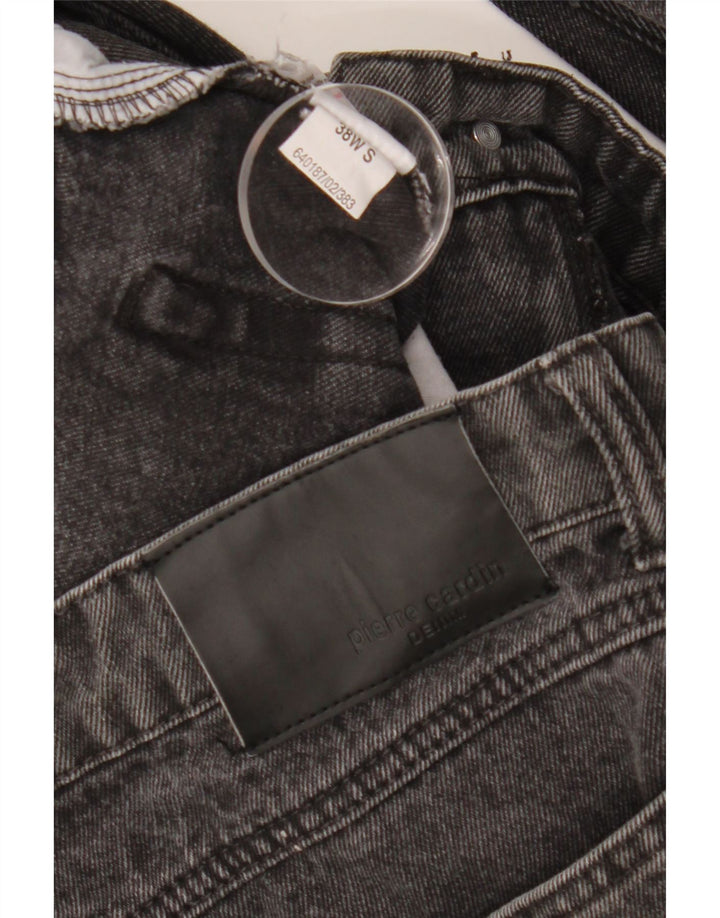 PIERRE CARDIN Calça jeans reta masculina W38 L29 algodão preto
