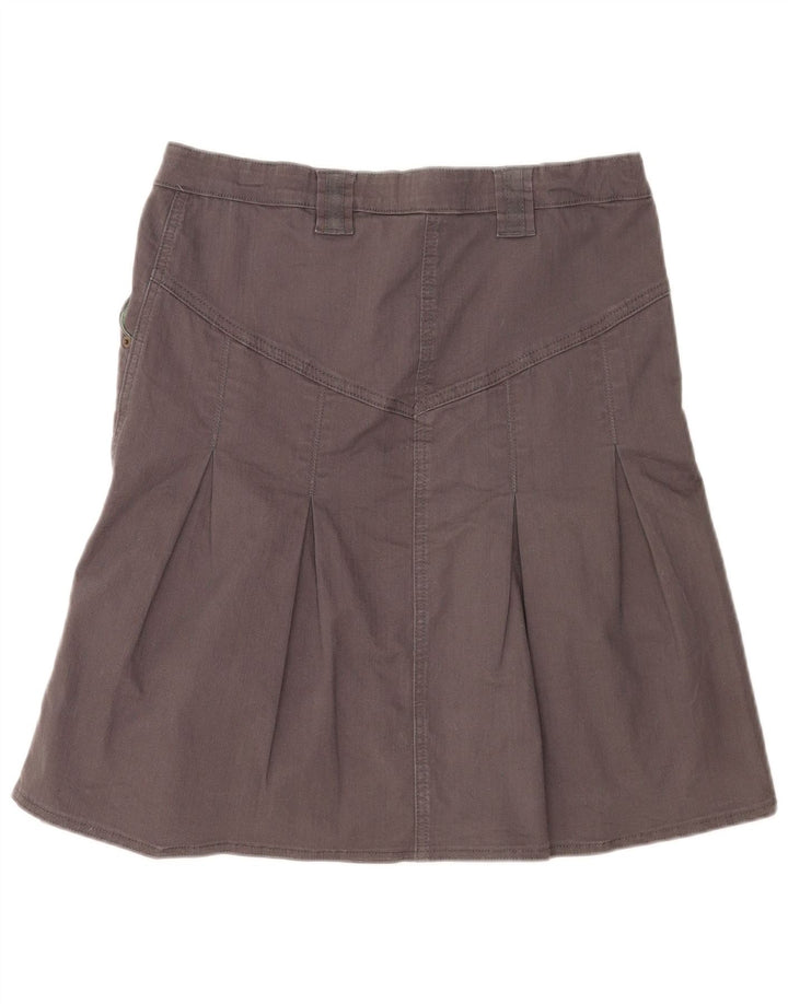 Saia feminina Benetton A-Line pequena W32 algodão cinza