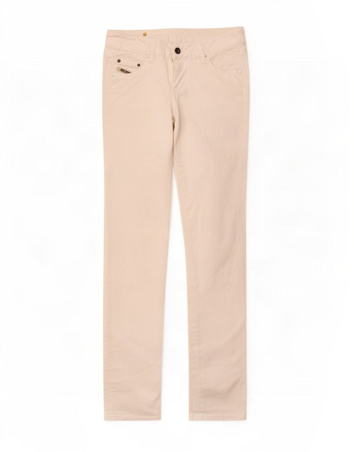 Jeans Slim Feminino Diesel W25 L30 Algodão Branco