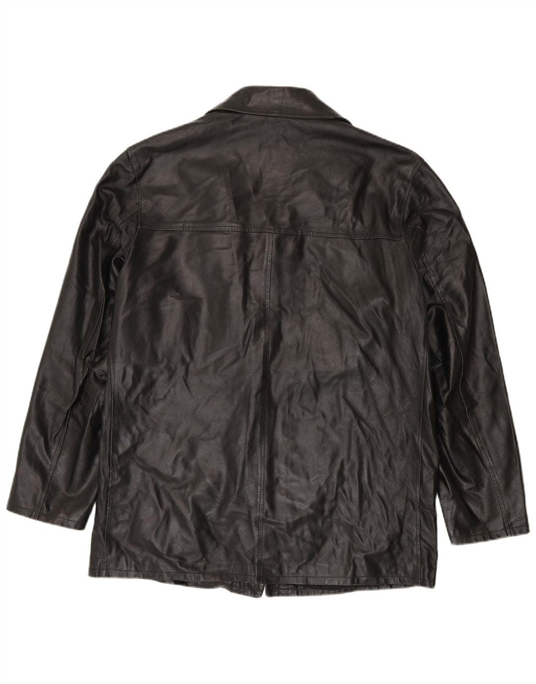 Jaqueta de couro masculina VINTAGE IT 52 XL couro preto