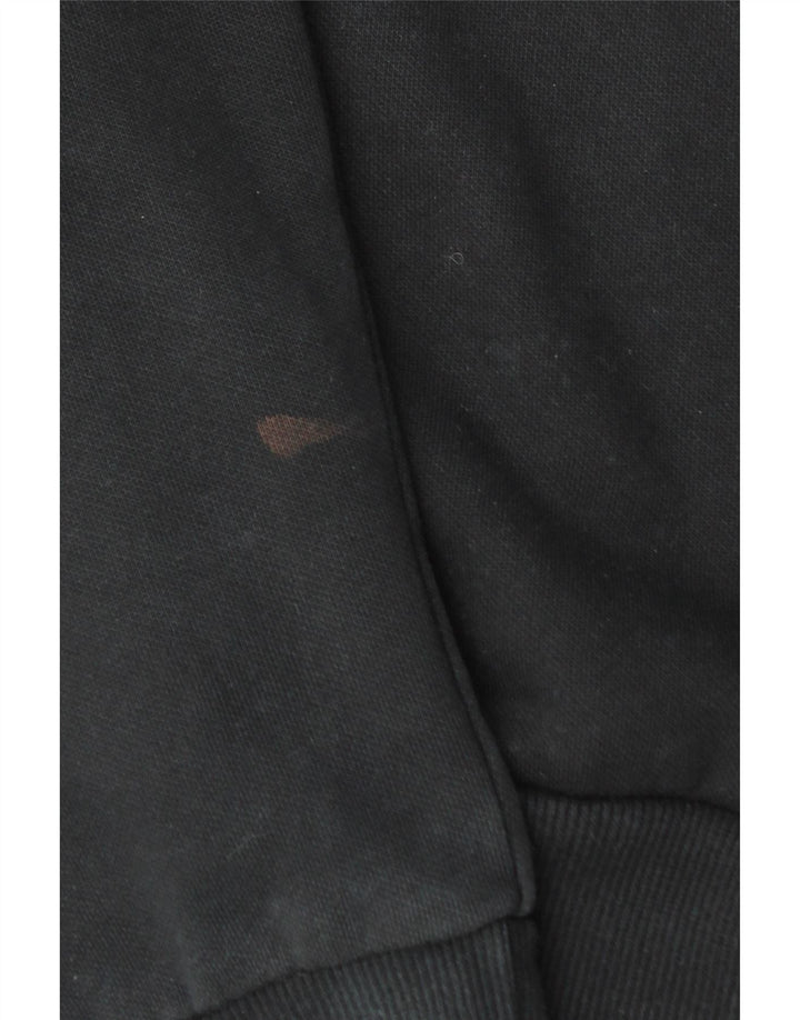 PUMA Mens Graphic Hoodie Jumper Médio Algodão Preto