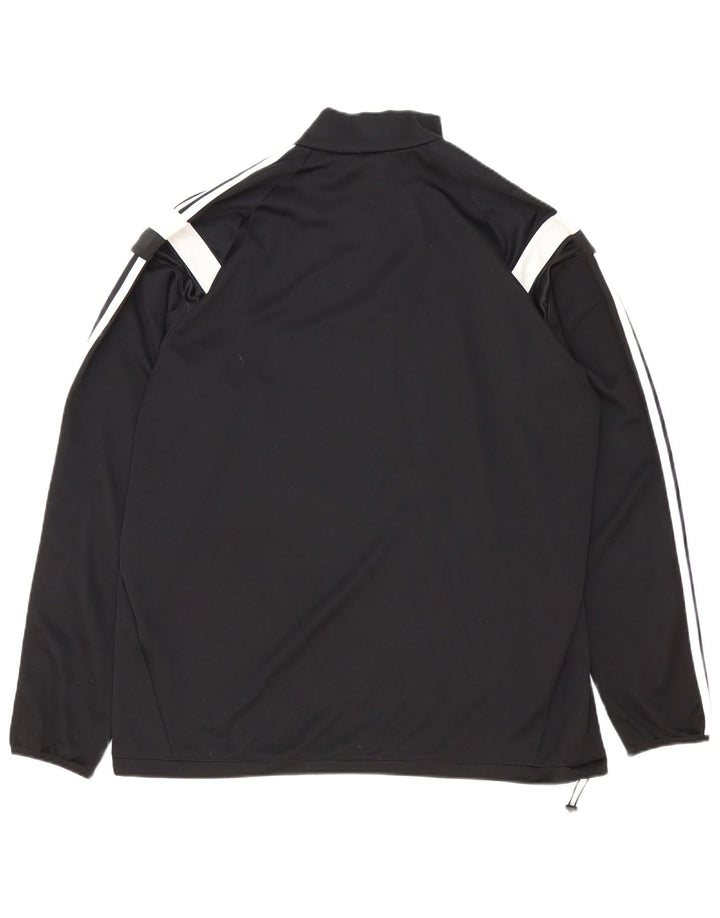 Adidas Mens Climacool Zip Neck Pullover Treino Top XL Preto Colourblock