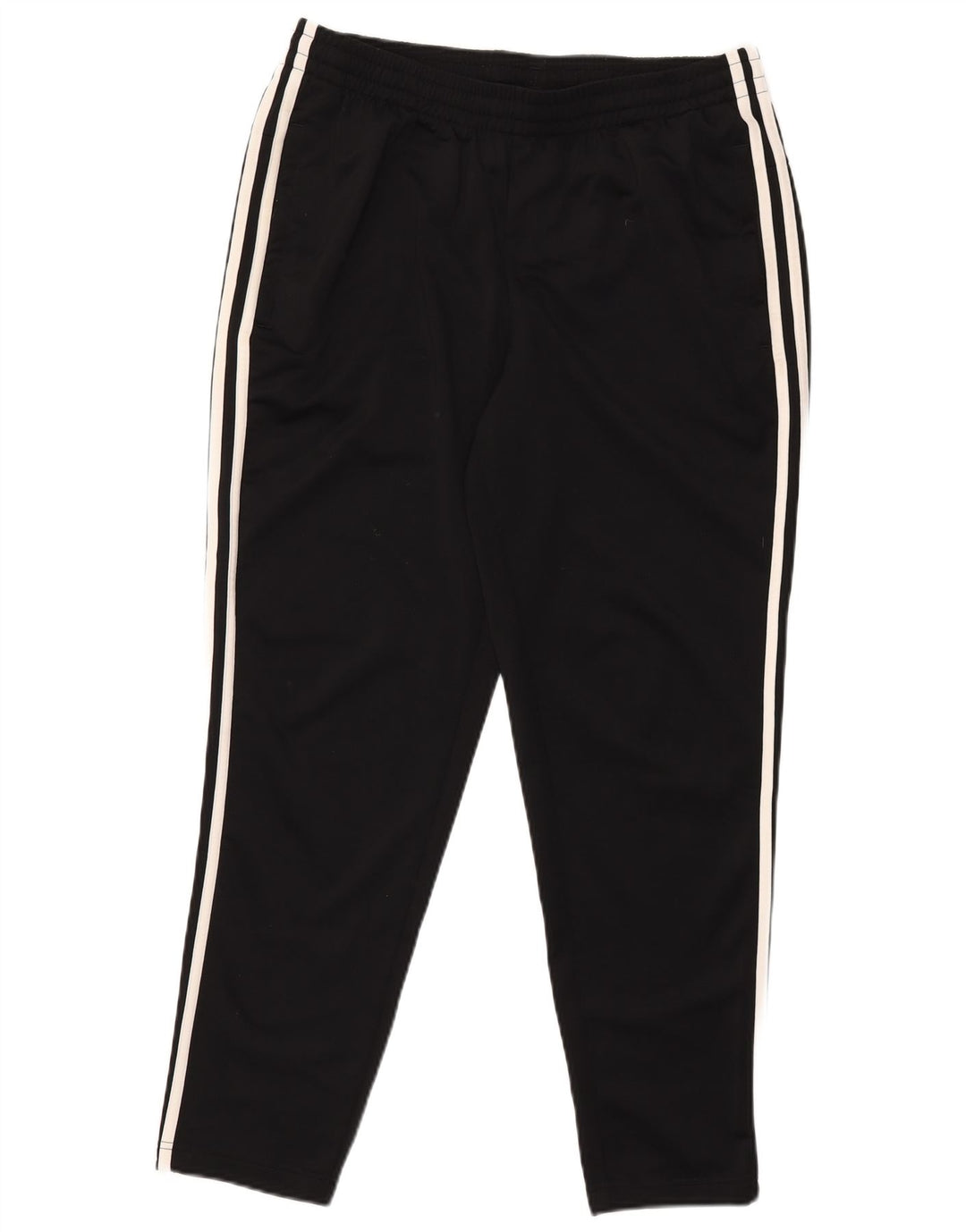 Calça de treino feminina Adidas UK 16/18 grande poliéster preto