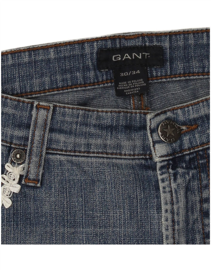 Jeans retos femininos Gant W30 L28 algodão azul