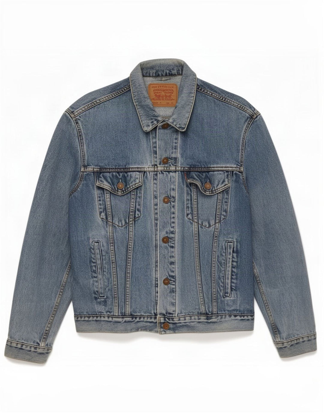 Jaqueta jeans masculina Levi's UK 42 XL azul