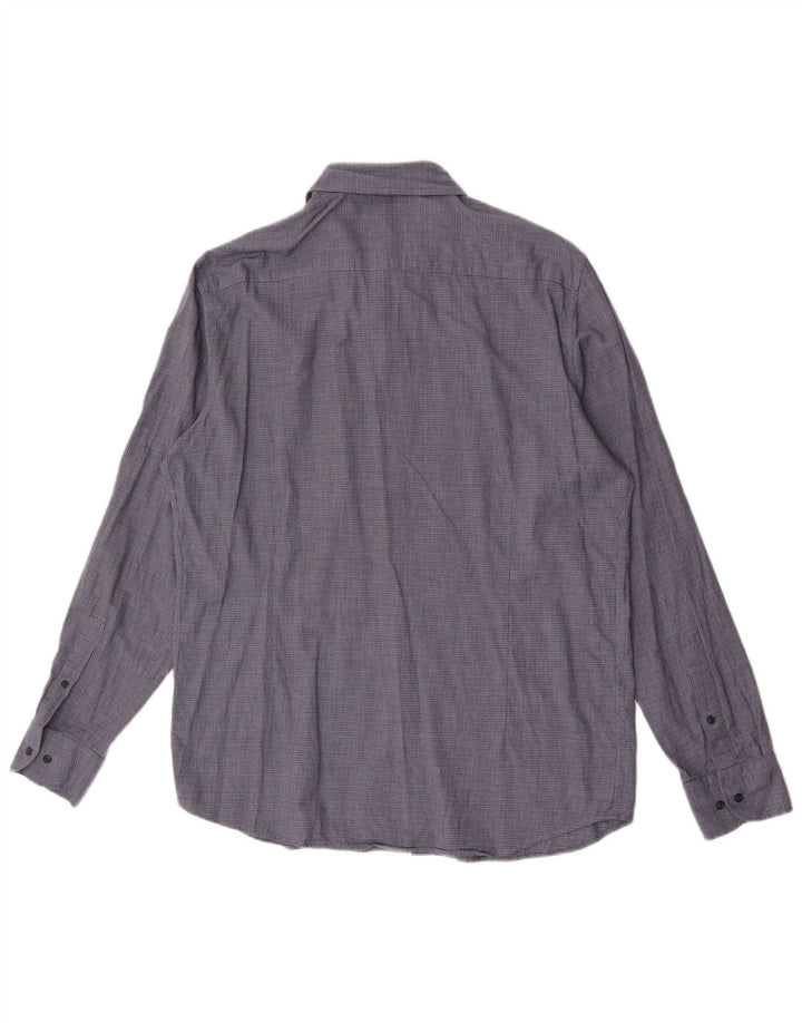 Camisa masculina Massimo Dutti XL azul xadrez algodão