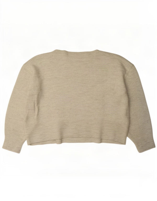 Marks & Spencer Womens Boat Neck Jumper Sweater UK 18 XL Beige Flecked