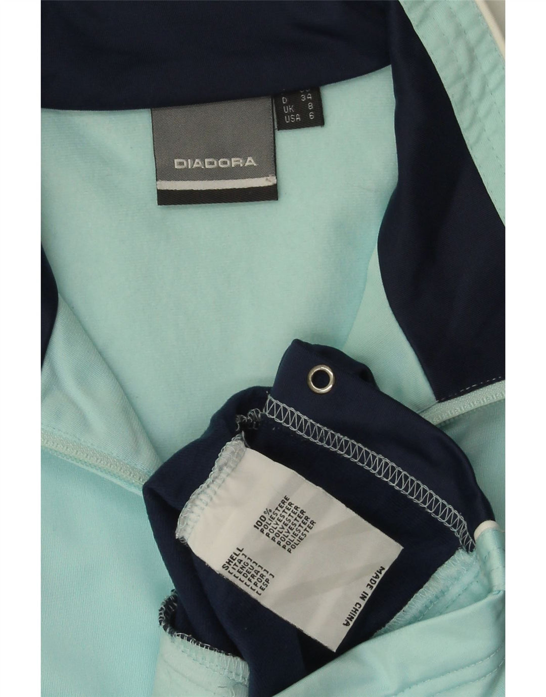 Jaqueta feminina de treino oversized DIADORA Reino Unido 8 bloco colorido azul pequeno