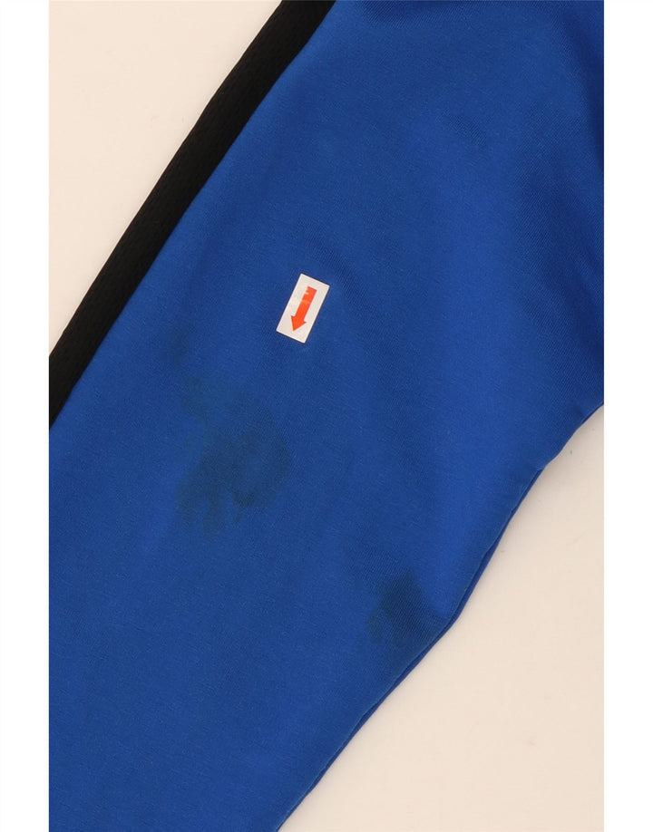 PUMA Masculino Zip Neck Moletom Jumper Médio Azul Colorblock