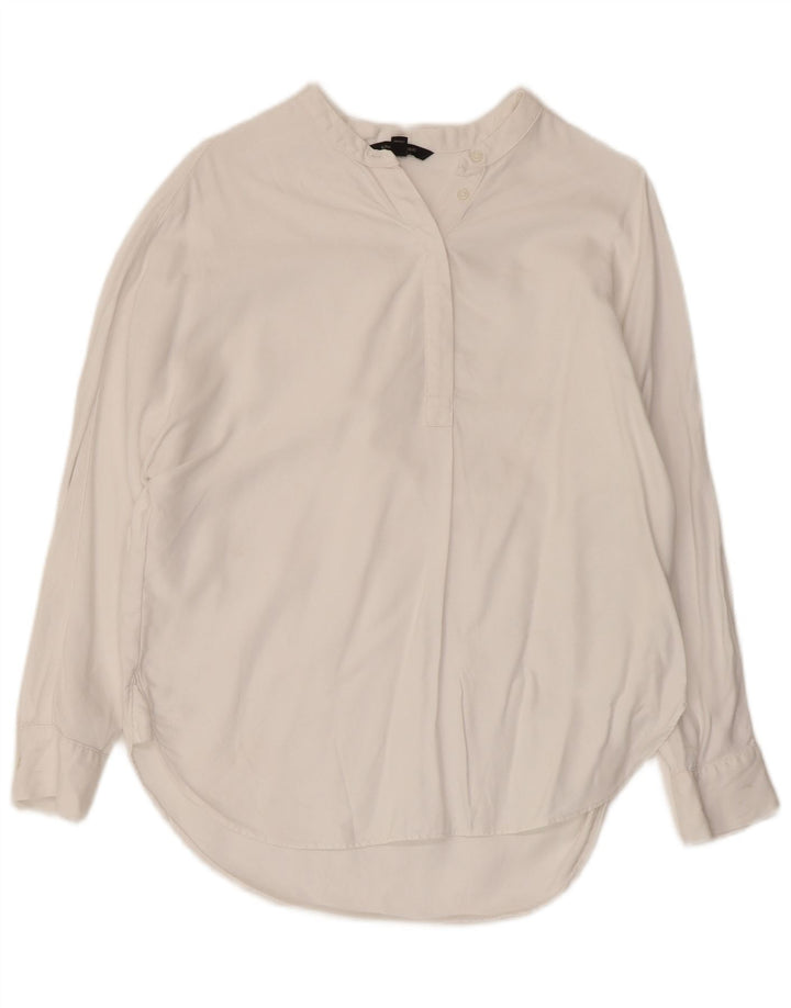 Camisa pulôver feminina pequena BANANA REPUBLIC Reino Unido 14 médio branco
