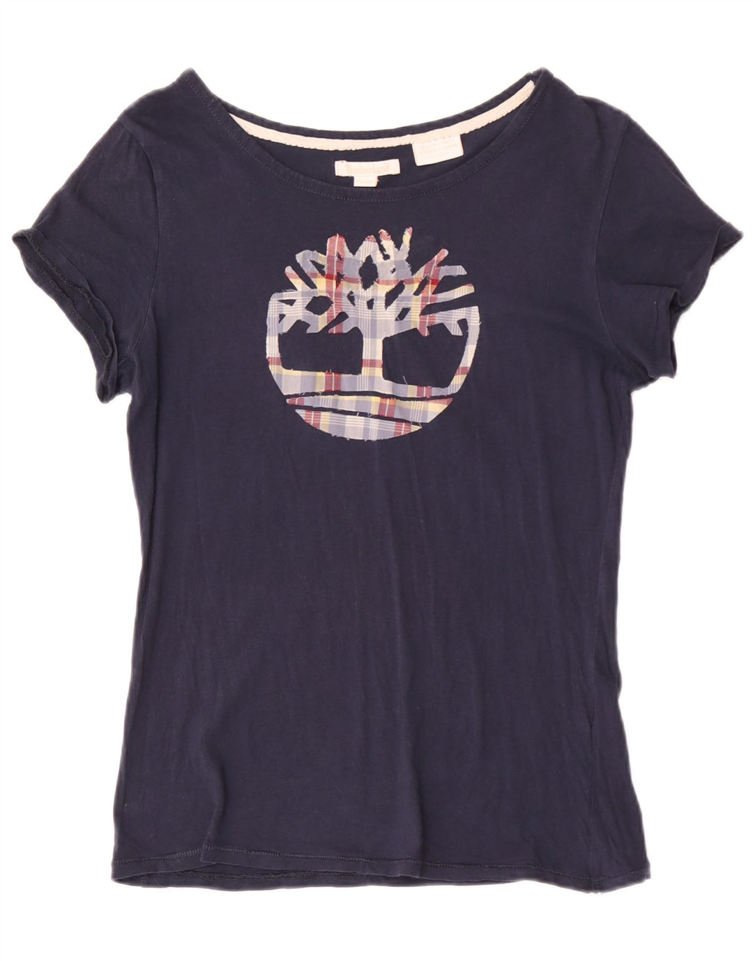 Camiseta gráfica feminina Timberland UK 12 médio azul marinho