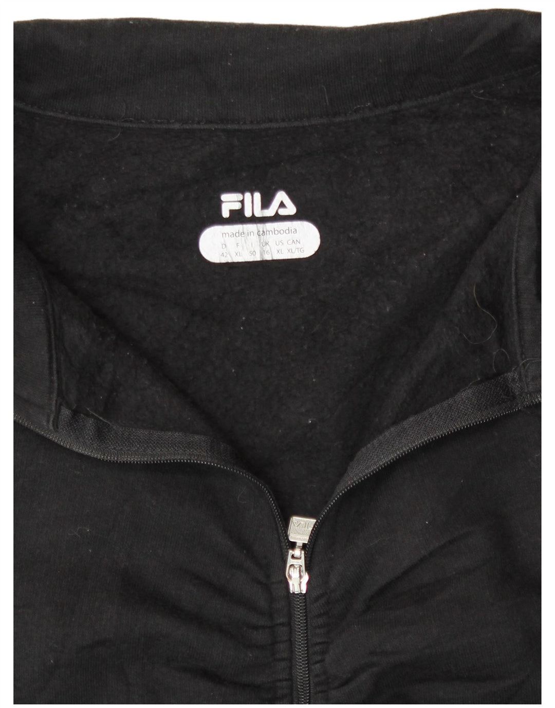 Fila Womens Tracksuit Top Jacket UK 16 Grande Preto