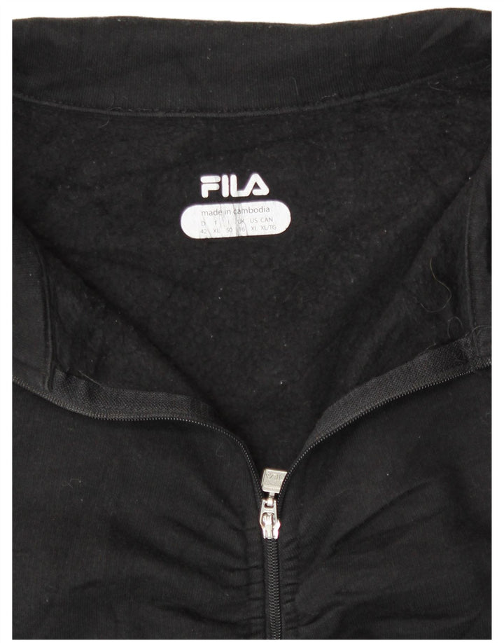Fila Womens Tracksuit Top Jacket UK 16 Grande Preto