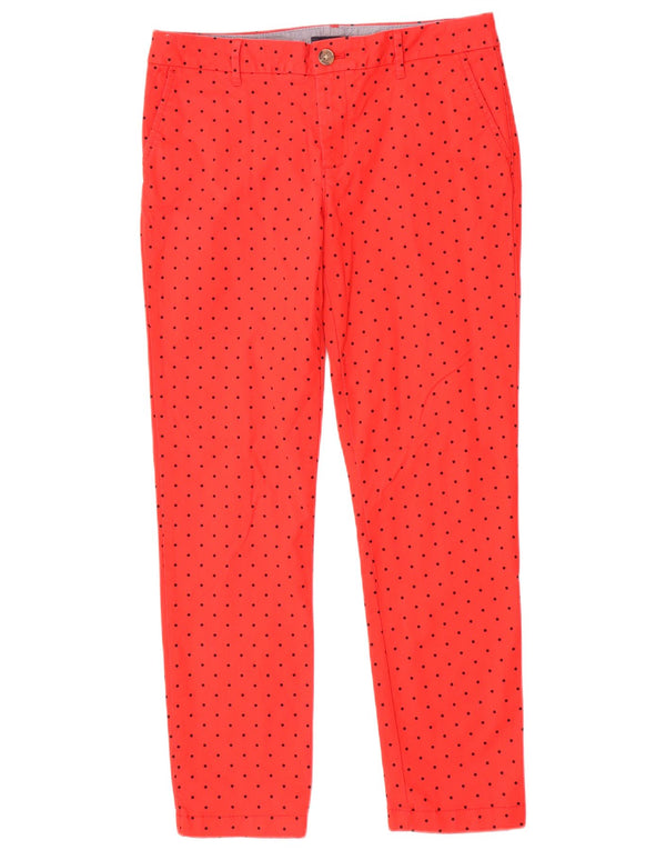 Tommy Hilfiger Calça Chino Feminina Slim EUA 6 Médio W32 L29 Vermelho Manchado