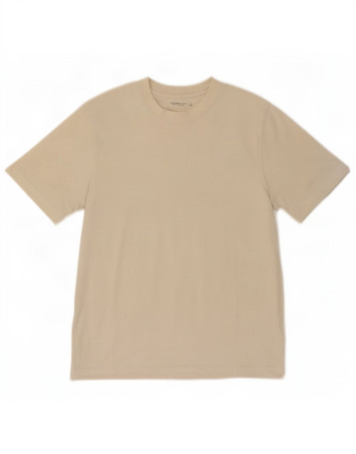 Camiseta masculina Abercrombie & Fitch grande bege