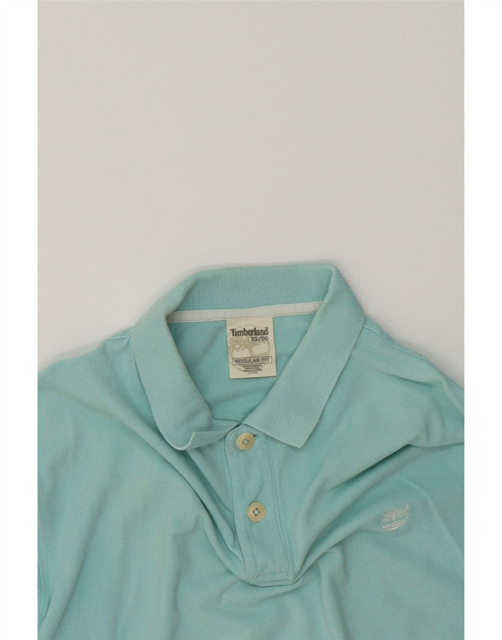 TIMBERLAND Mens Regular Fit Polo Shirt XL Turquoise Cotton Vintage Timberland and Second-Hand Timberland from Messina Hembry 