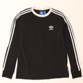 Adidas Mulher Top Manga Longa UK 12 Médio Algodão Preto