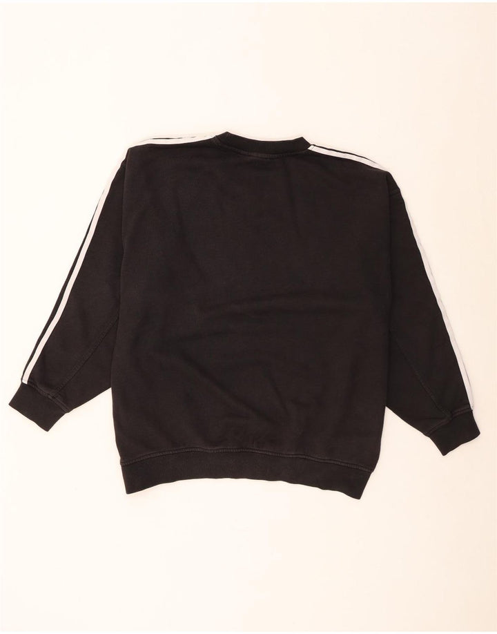 Adidas feminino oversized moletom jumper reino unido 8 pequeno algodão preto