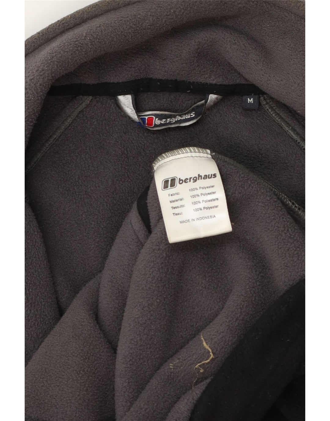 Jaqueta masculina de lã Berghaus poliéster preto médio