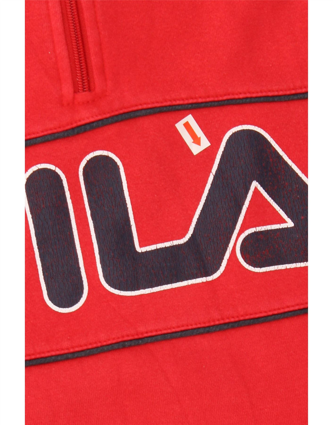 Moletom masculino Fila com decote em zíper gráfico 2XL algodão vermelho