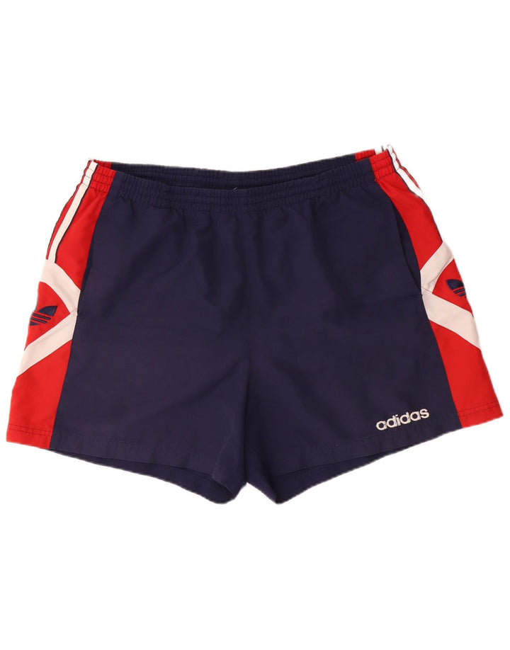Shorts esportivos gráficos masculinos ADIDAS XL azul marinho colorblock poliéster