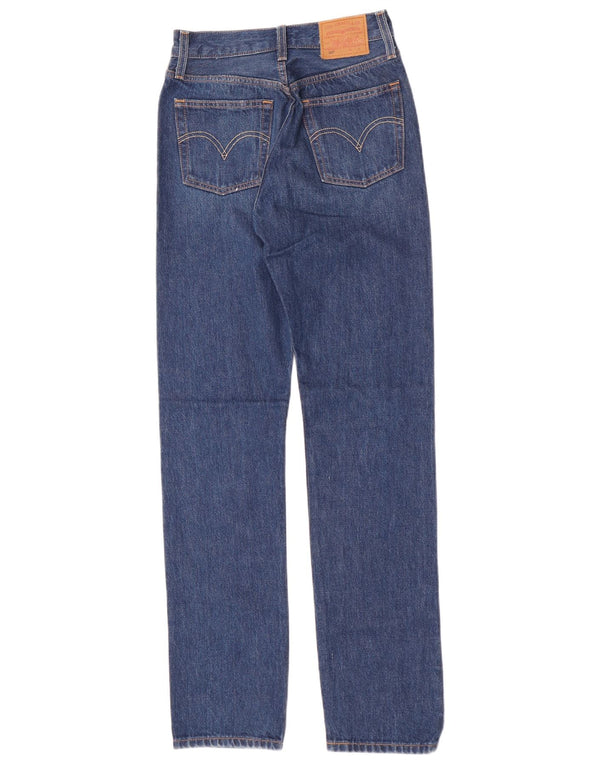 Calça jeans feminina Levi's 501 Straight W23 L32 azul algodão
