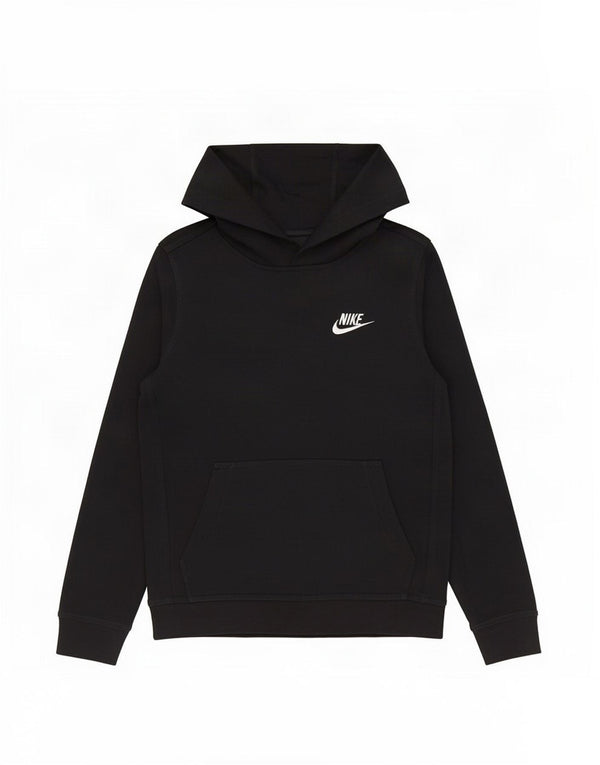Jumper com capuz Nike Boys Standard Fit 8-9 anos pequeno algodão preto