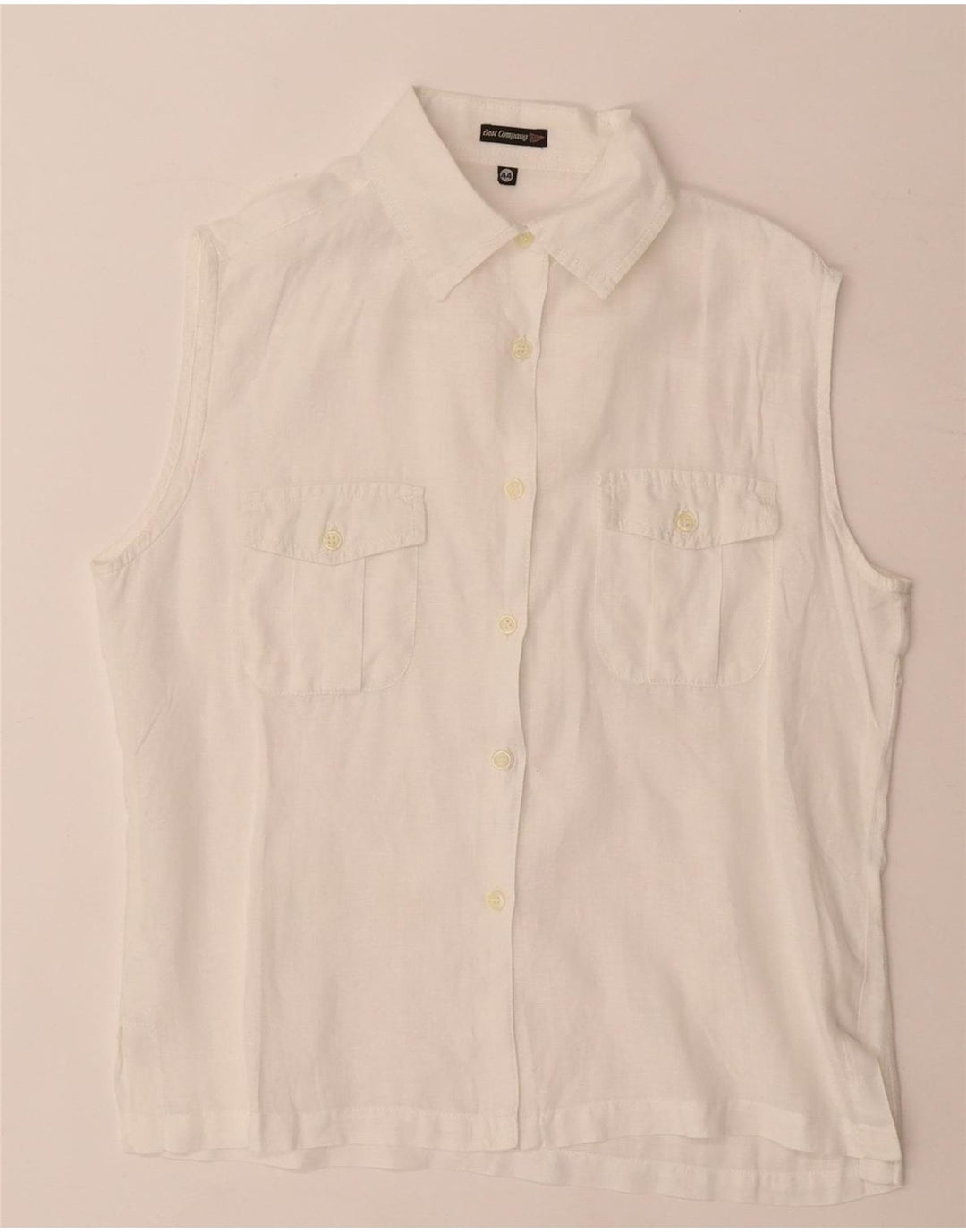 Blusa feminina sem mangas Best Company IT 44 médio branco