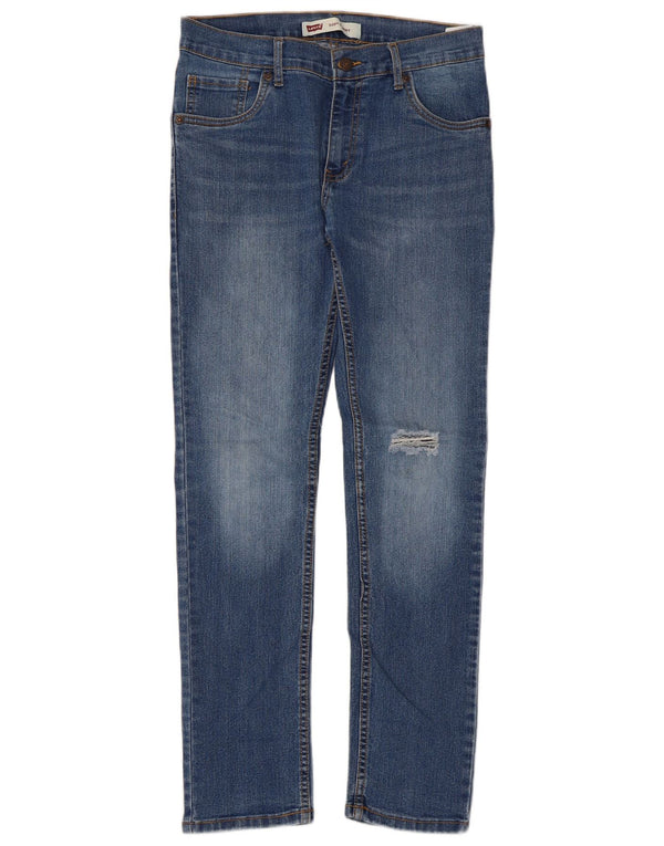 Levi's Meninos 510 Jeans Skinny Distressed 15-16 Anos W28 L28 Azul Algodão