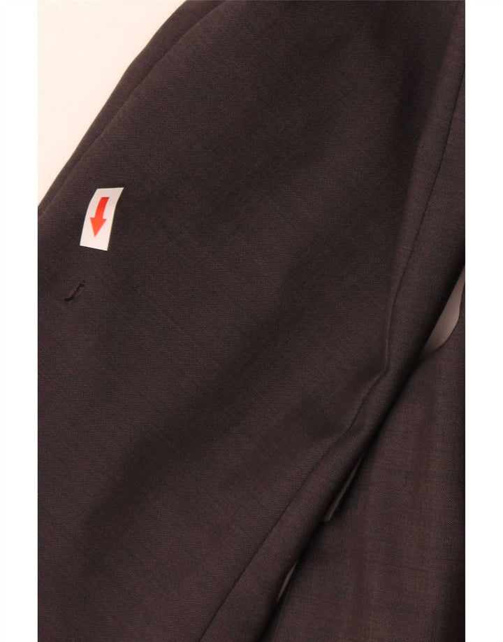 Jaqueta blazer masculina de 2 botões Hugo Boss EU 58 4XL cinza lã virgem clássica