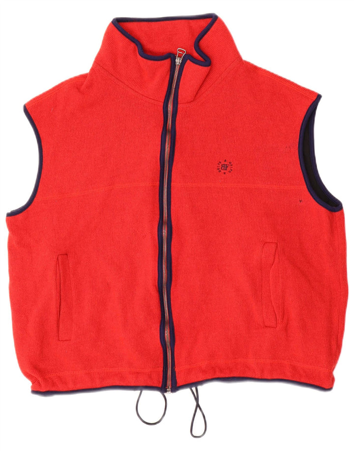 Belfe & Belfe Suéter cardigã masculino sem mangas grande vermelho