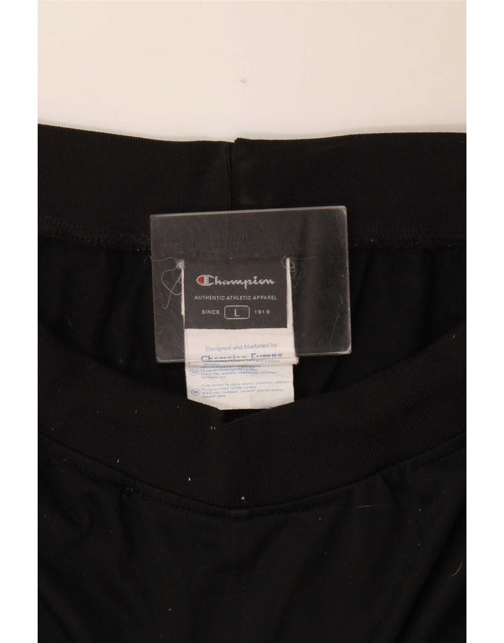 Calça de treino feminina Champion UK 16 grande poliéster preto