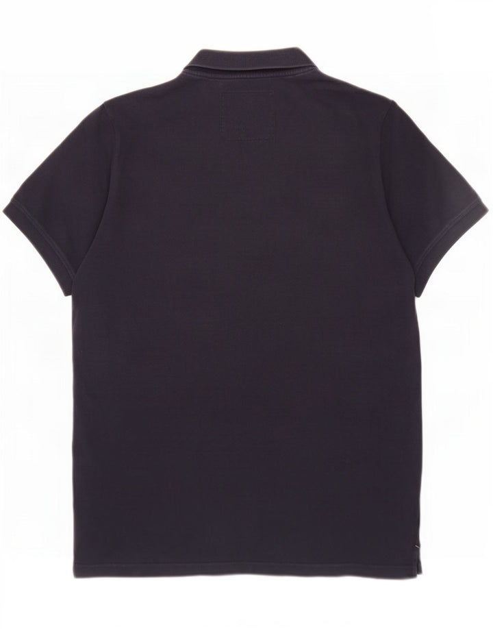 Camisa polo masculina Jack Wills grande algodão azul marinho