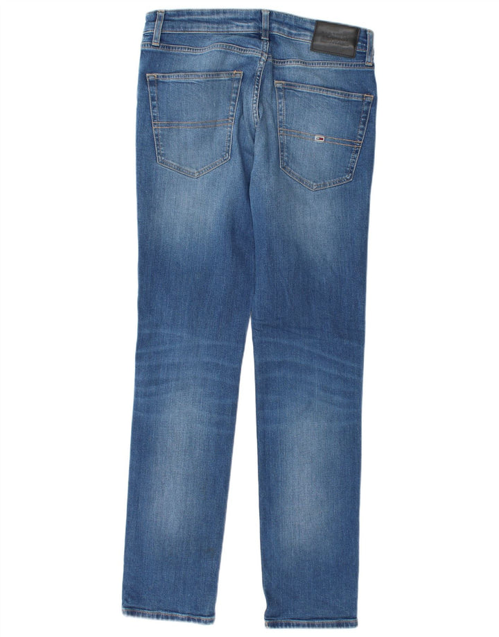 Tommy Hilfiger Masculino Slim Jeans W32 L32 Azul Algodão