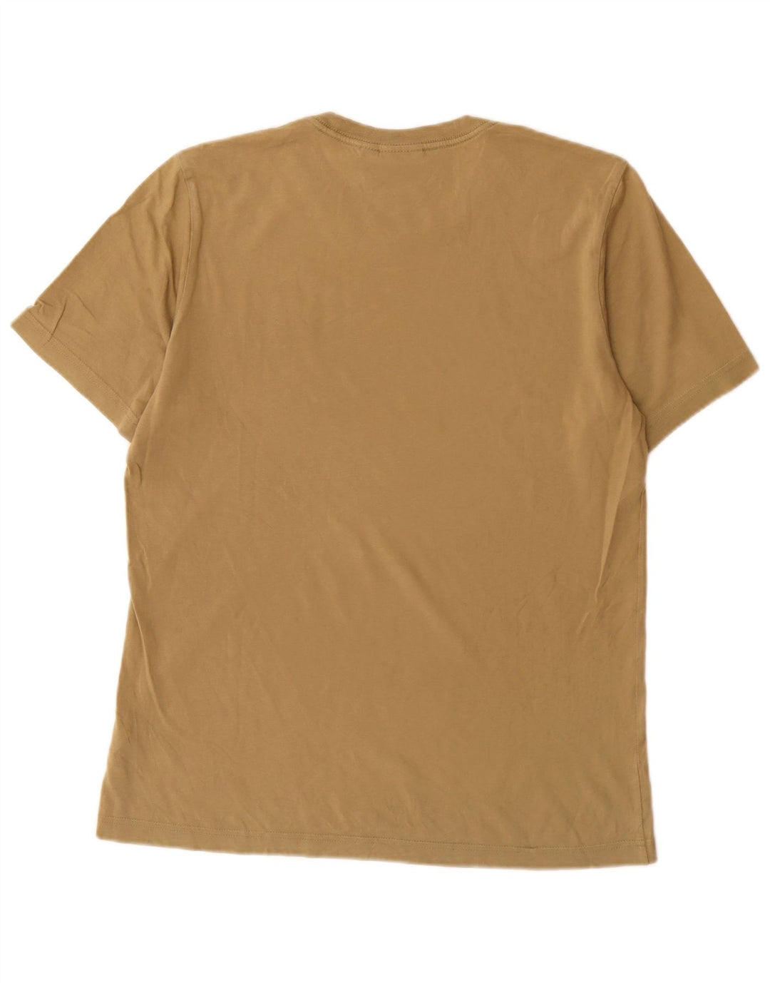 Adidas Mens T-Shirt Top Pequeno Algodão Cáqui