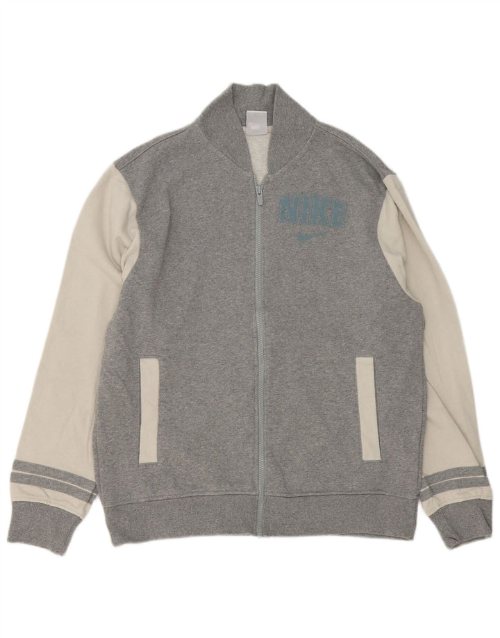 Jaqueta masculina Nike Graphic Tracksuit Top cinza médio algodão colorblock