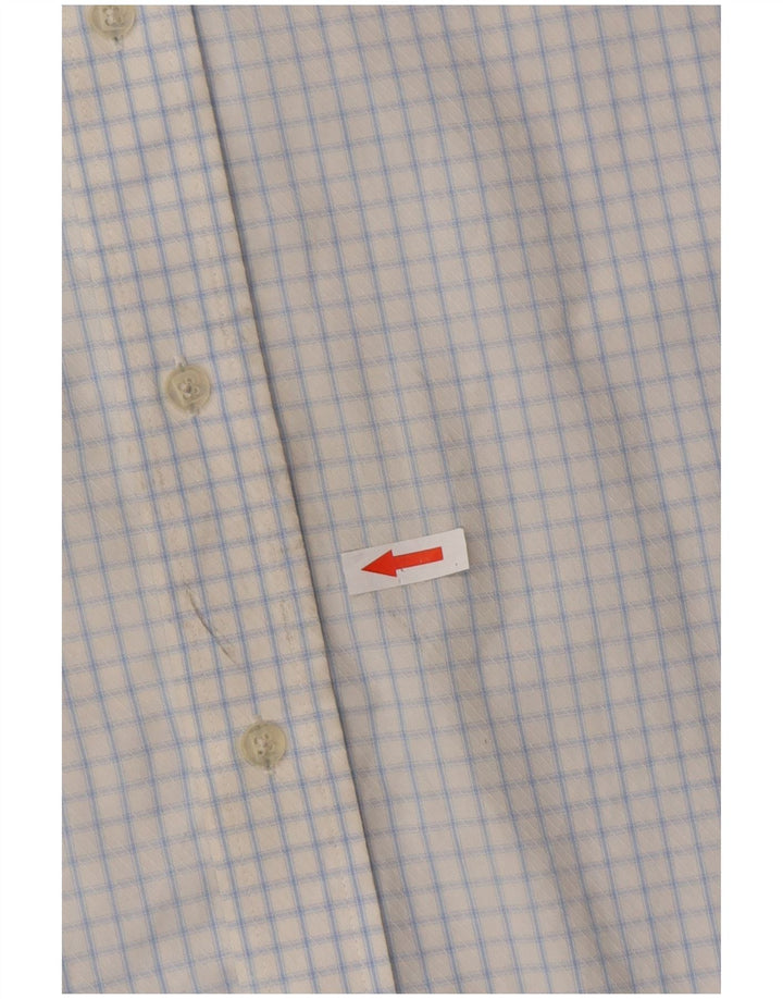 Camisa masculina Pierre Cardin tamanho 41 16 grande algodão xadrez azul