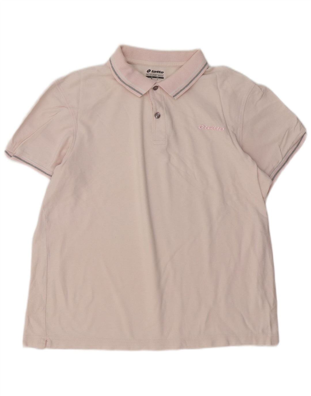 Camisa polo masculina Lotto grande algodão rosa